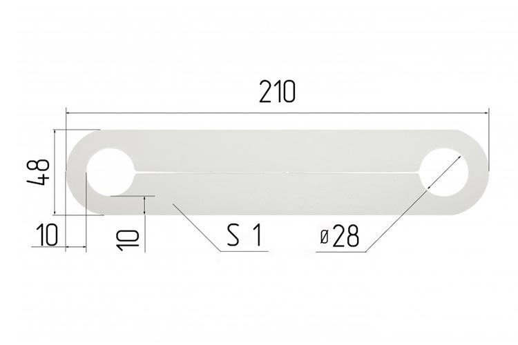 Обводы для труб пластина тонкая Ø28