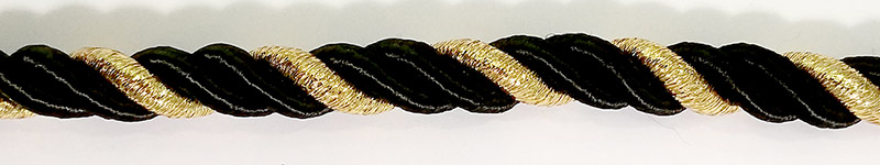 Шнурок - Чёрный с золотом